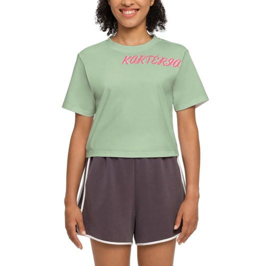 Women’s Short Sleeve Cropped T-Shirt-High-Performance SORONA