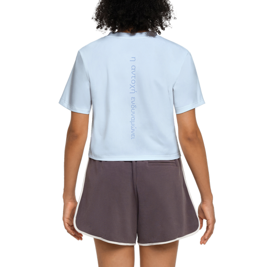 Women’s Short Sleeve Cropped T-Shirt-High-Performance SORONA 2